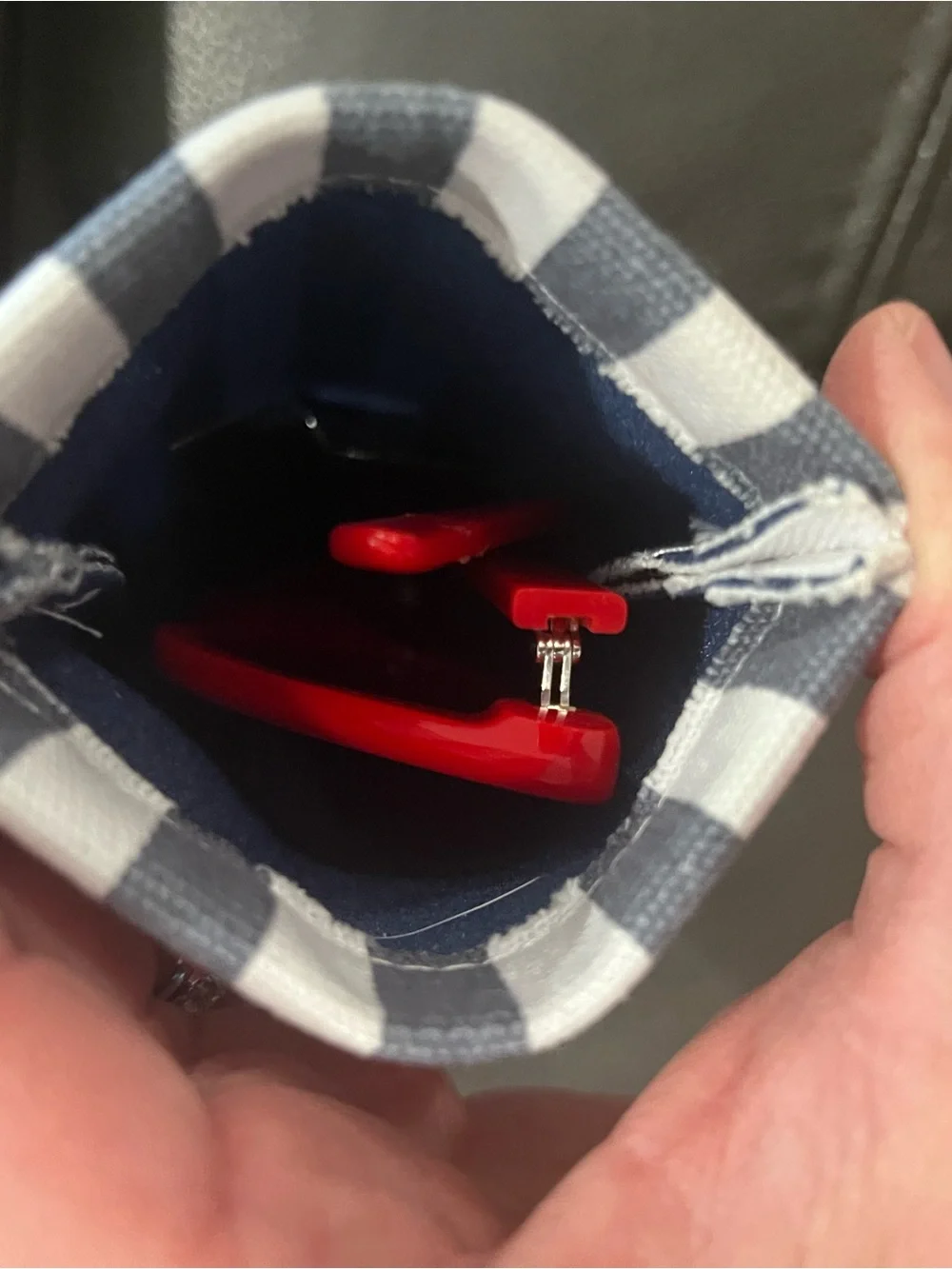 J. Crew Red Cat-Eye Sunglasses with Striped Pouch